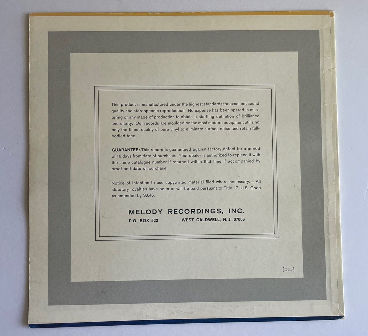 Led Zeppelin IV 4 Zoso Melody Recordings SS-6003 * COVER ONLY, NO