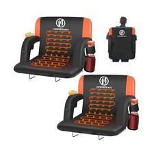 Dual-Sided Heated Stadium Seats for Bleachers with Back Support, 3 Levels Hea...