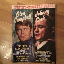 Johnny Cash / Glen Campbell 1970 Magazine  Vintage Country & And Western Music