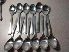 Vintage Japan Vollrath A6 Tea Spoons Stainless Steel Lot of 12 Spoons 6 1/4"