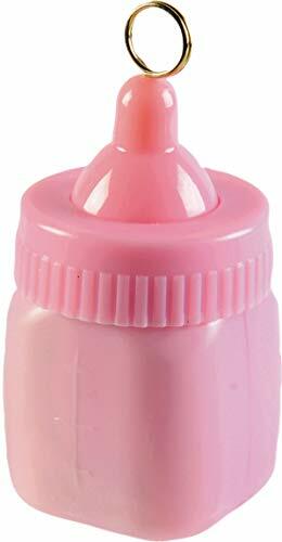 amscan 114539-109 Pink Baby Bottle Balloon Weight Party Decoration-1 Pc