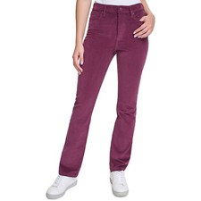 Calvin Klein Jeans Women's High-Rise Bootcut Corduroy Pants, Garnet, 29