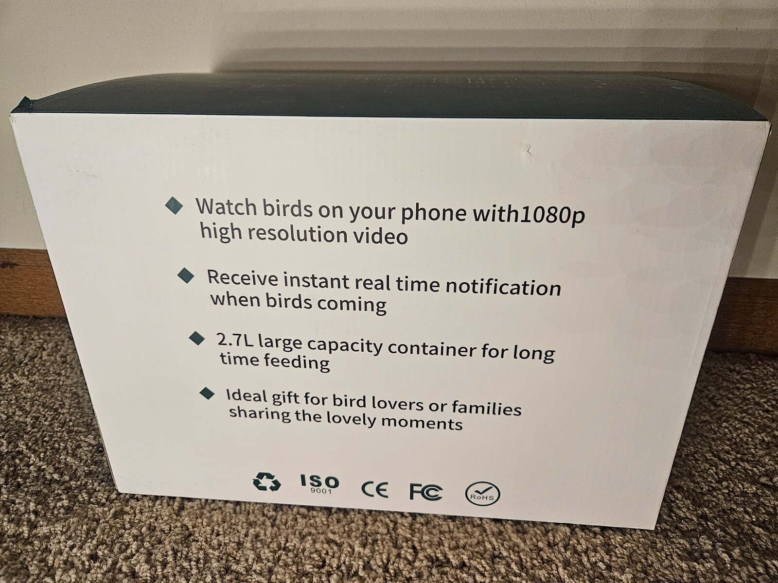 SOLIOM® BF08 BLUE Metal Bird Feeder Camera with Smart AI Identify Bird Solar