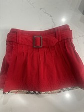 Red Burberry Red Corduroy Skirt Size 6 Year Child