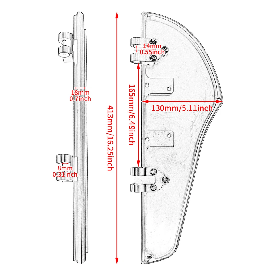 Defiance Noir Repose-pieds avant pour conducteur de moto pour Harley Touring - Photo 3/4