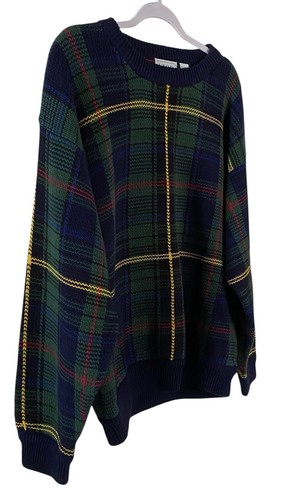 Suéter Pullover De Colección IZOD Azul Verde Informal Trabajo Golf Para Hombre Talla M 46" Pecho - Imagen 3 de 8