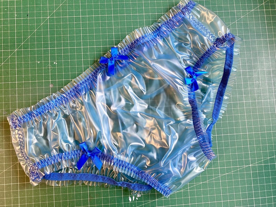sissy-gathered-blue-pvc-panties-knickers-waterproof-plastic-see-through