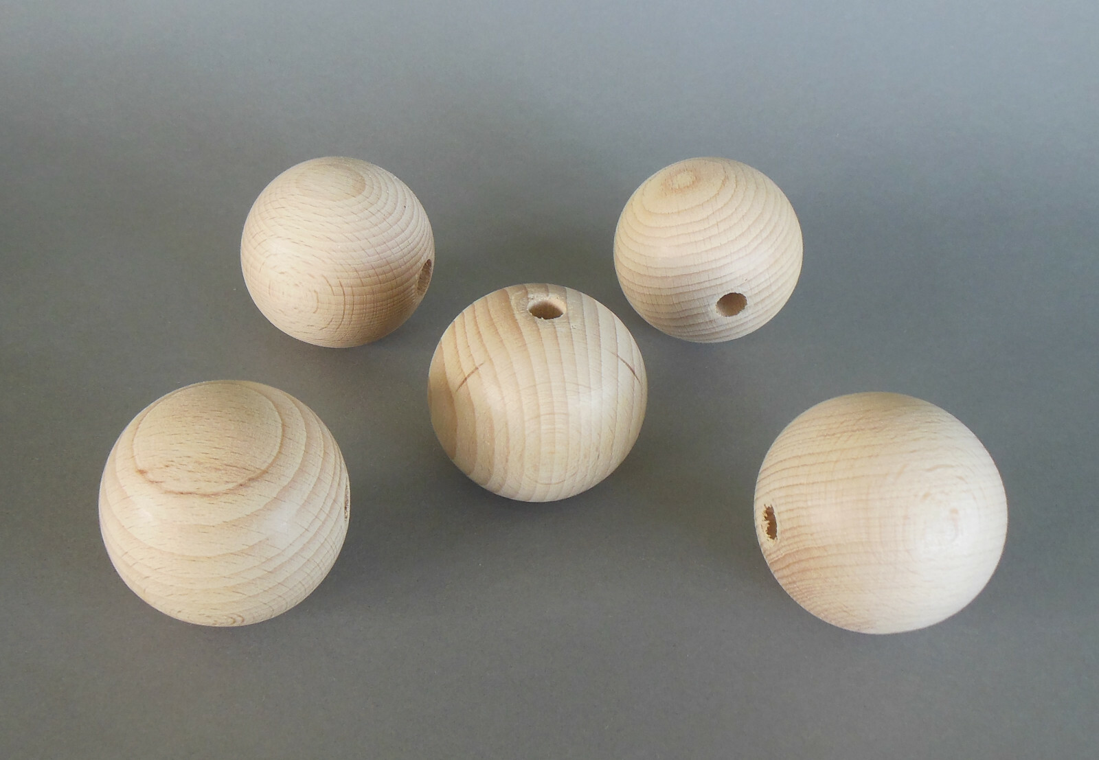 8 Stück Holzkugeln 6cm Ohne Loch - Natürliches Lotosholz Für DIY Bastelprojekte