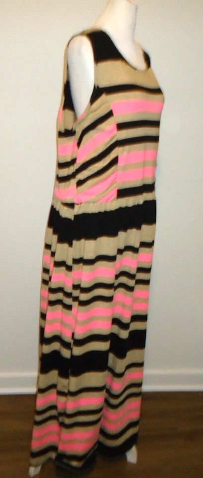 Maxi vestido a rayas para mujer Xhilarition talla 1/2X Foto 3 de 4