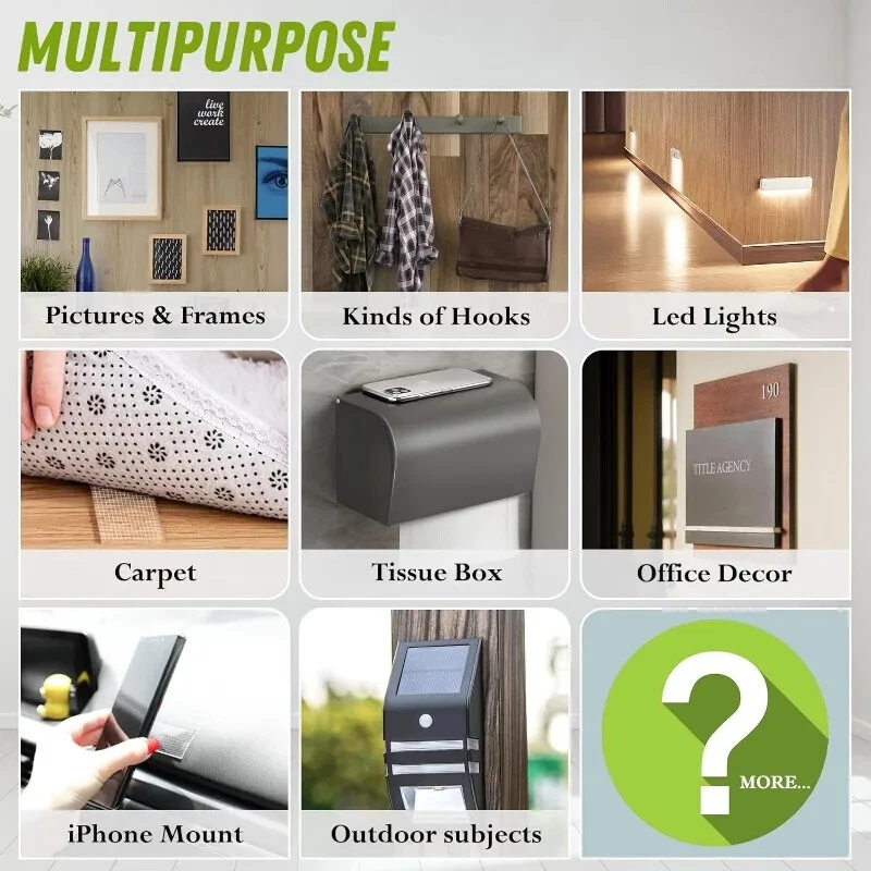 Cinta adhesiva fuerte de doble cara 3 piezas de alta resistencia, súper transparente delgada de dos caras Foto 2 de 4