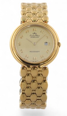 Universal Genève Moussaieff Swiss Made - 18kt Gold Plakette - Champagner - 32mm NEU