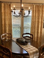 Pottery Barn Alessandra Drapes Set 2 Honey Gold 84 Floral Farmhouse Rare More