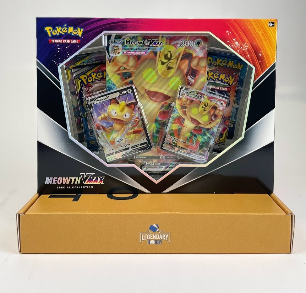 Pokemon TCG Meowth VMAX Special International Collection Box