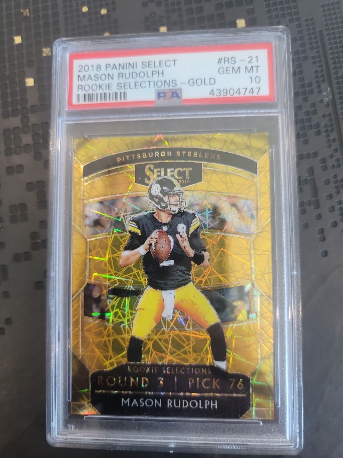Mason Rudolph Panini Select Rookie Selections #RS21 Gold