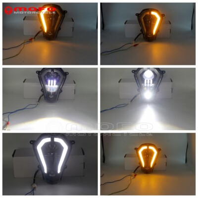 Phare Avant LED Pour KTM DUKE 125 200 250 390 - Noir, 6000K, Avec DRL Et Clignotants Intégrés ?