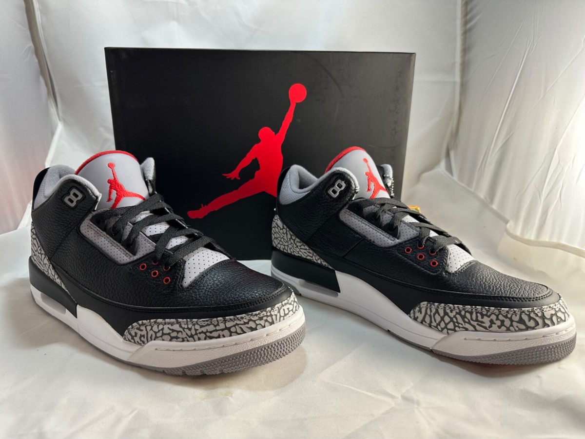 Size 13 - Jordan 3 Retro OG Mid Black Cement  Style 854262-001  2018 New Box Jordan Air Jordan 3 Retro OG Black Cement 2018 854262-001  main image 3