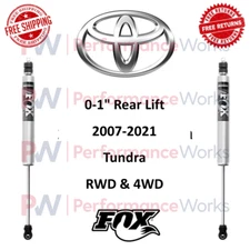 Fox Shocks Pair 0-1" Rear Lift for Toyota 2007-2021 Tundra RWD 4WD