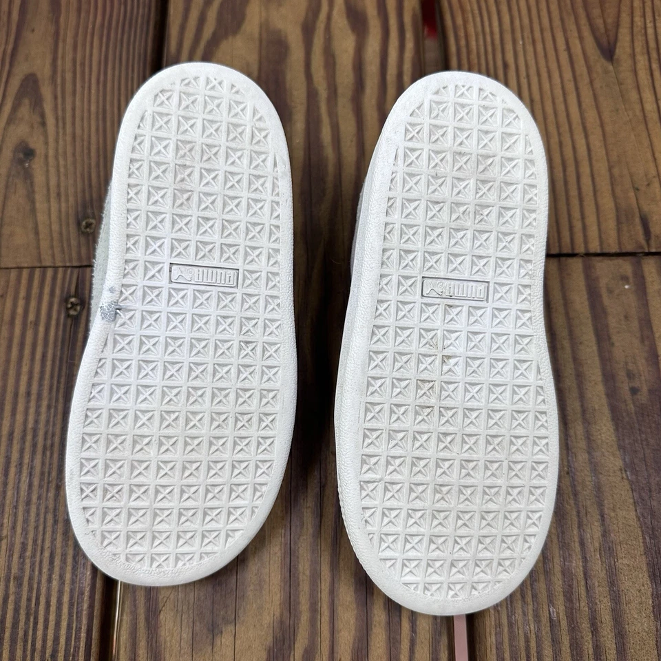 Puma Niños Gamuza Clásico XXI Zapatos Niño Pequeño Talla 10C Rosa Blanco Tenis Entrenadores Foto 4 de 4