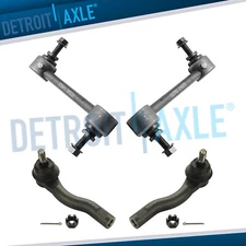 Front Outer Tie Rods + Sway Bar Links for 2011 2012 Ford Fusion Lincoln MKZ 3.5L