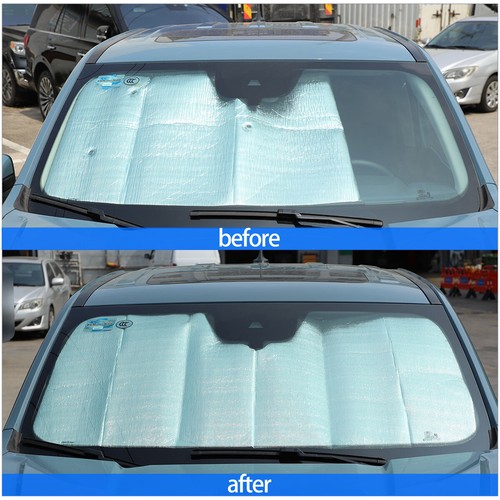 Silver Rolling Custom Sun Shade for Ford Maverick Heat Screen Wind shield Shade - Picture 5 of 21