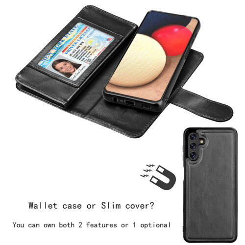 Funda protectora abatible de cuero para teléfono billetera de cuero para Samsung Galaxy A03S/A13/A32/A14/A54 5G - Imagen 17 de 42