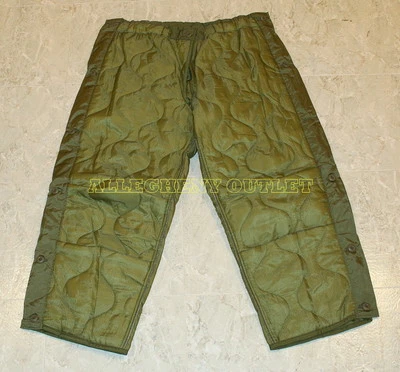 USGI Military Cold Weather M65 Quilted OD Trousers Field Pants Liners Brand NEW