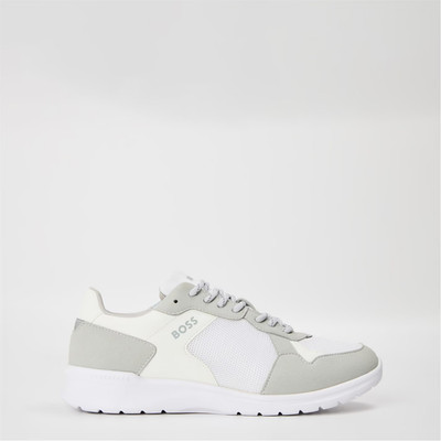 Herren Boss Turnschuhe weiß Freizeit mit Logo Extreme Runn - Größe 7