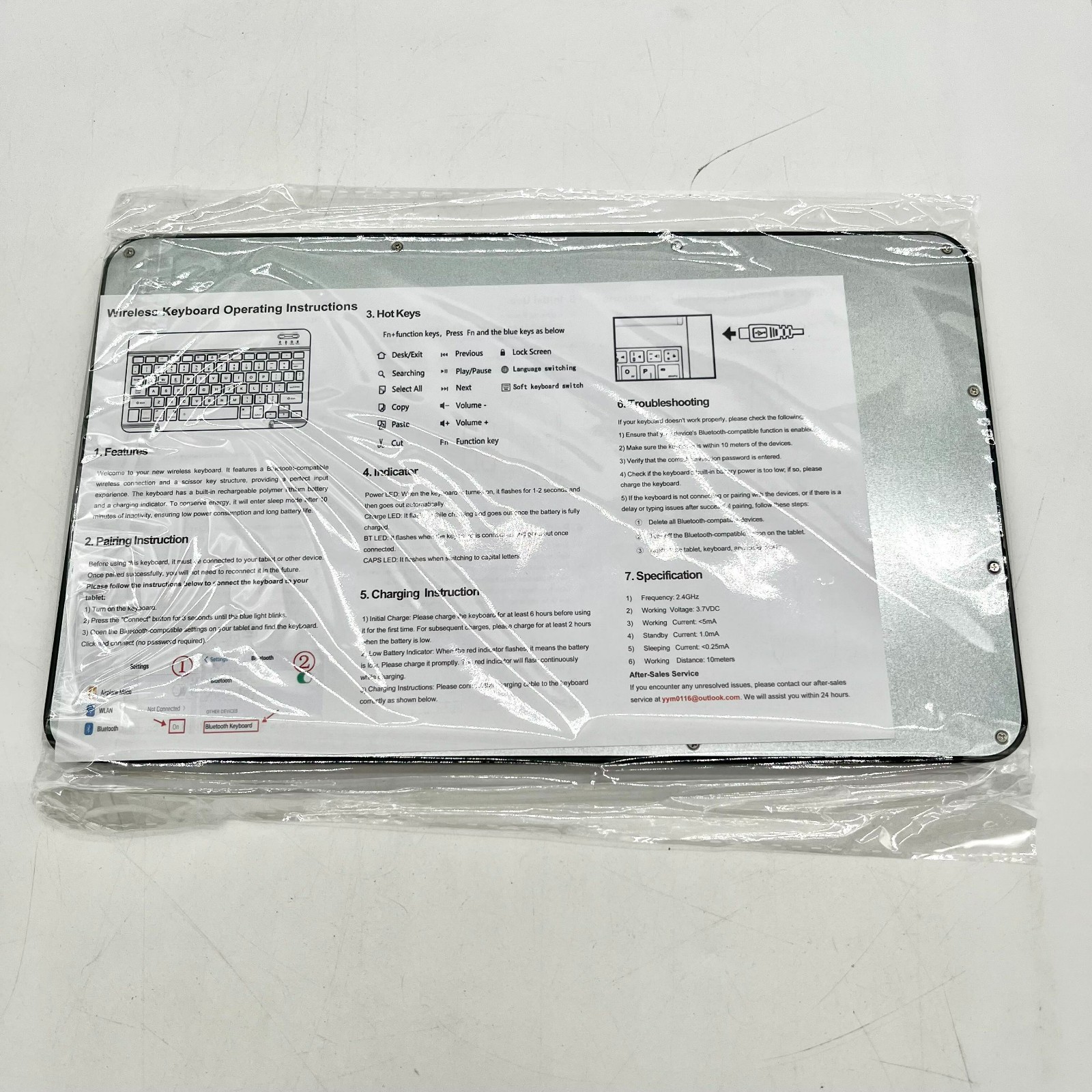 Reindoo Tablet w Wireless Keyboard And Stylus 8