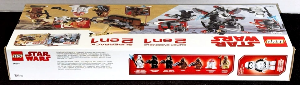 BRAND NEW! LEGO 66597 STAR WARS 2-IN-1 SUPER PACK MINIFIGURES (75197 & 75198) - Image 3 of 4