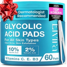 Glycolic Acid Exfoliating Pads With 10 Glycolic Acid, 2 Salicylic Acid  Ni...
