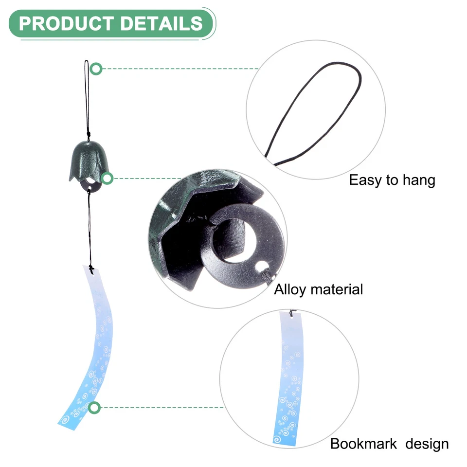 Japanese Wind Chime, Vintage Wind Chime Bell, Tulip Wind Chime[Green] - Image 2 of 4