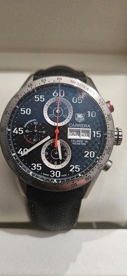 Tag Heuer Carrera CV2A80 Titanium Carbon Fiber Chrono Rare watch