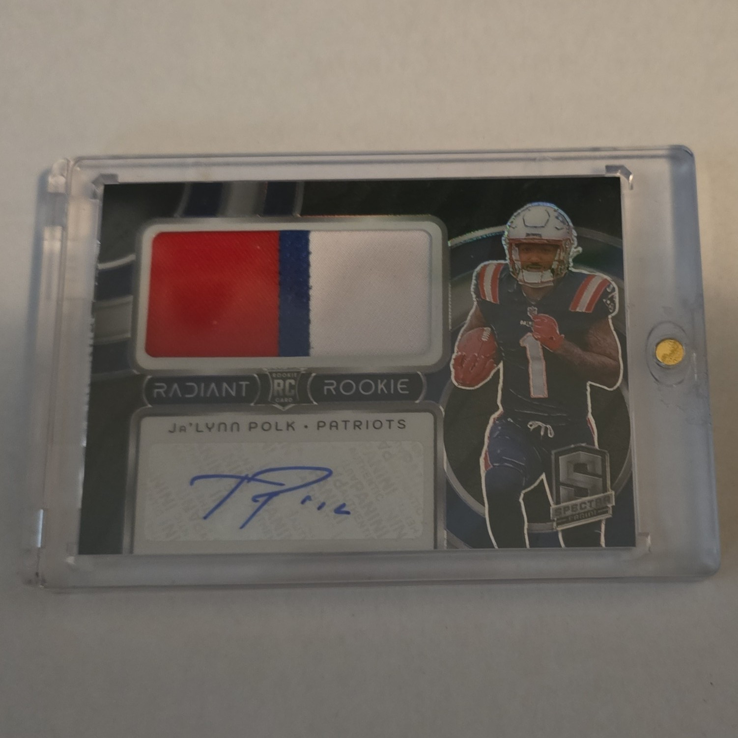 Panini 2024 Spectra Ja'Lynn Polk Radiant Rookie Patch Auto RRP-JPK /99 Pats