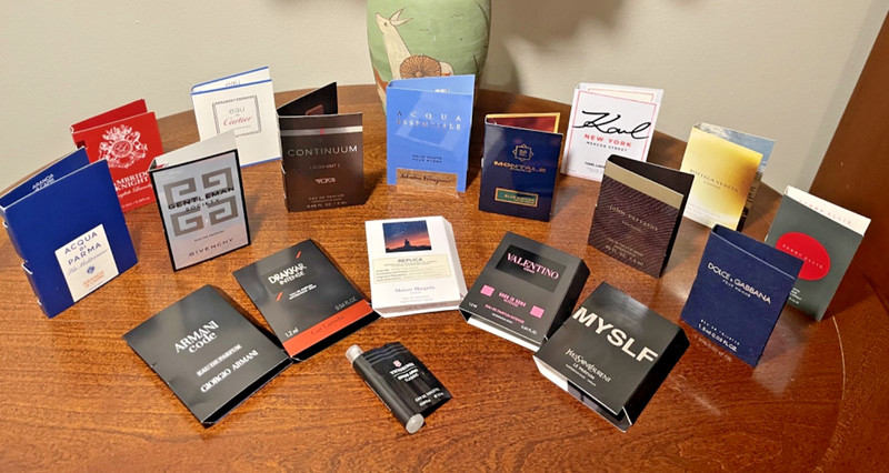 LOT/18 MENS DELUXE FRAGRANCE PERFUME VIAL SAMPLES: YSL MAISON MARGIELA MANCERA