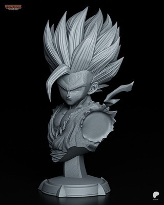 Bust Gohan Dragon Ball - 17.7 cm - UNPAINTED - Fan Art (Ask for painted)