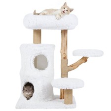 30.5 Cat Tower w/ Real Solid Wood Branches, Scratching Posts, 2-storey Condo