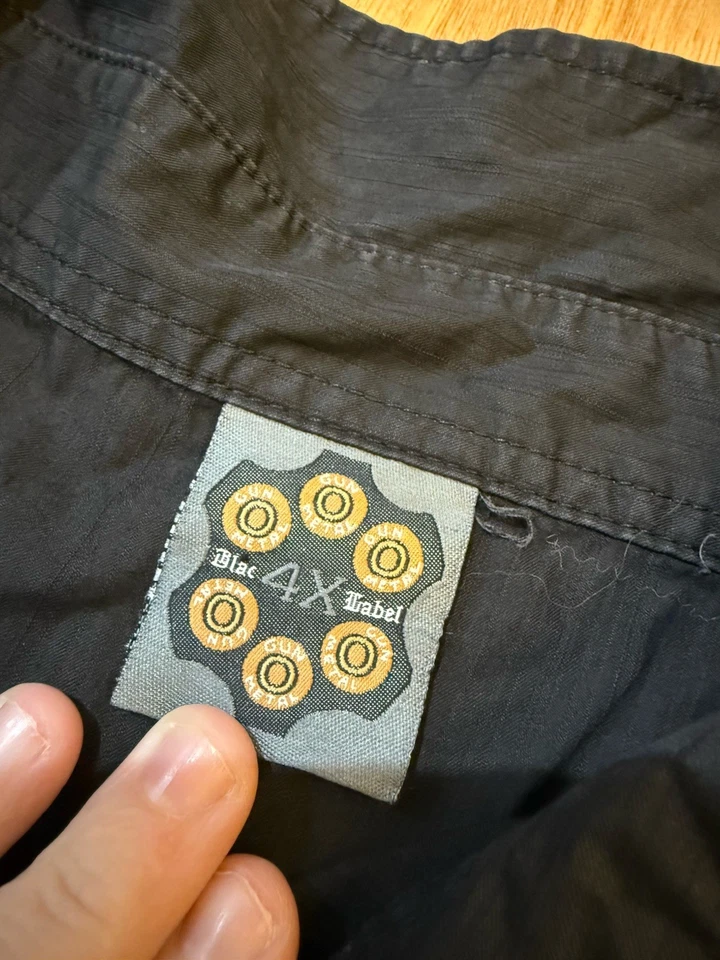 Blac Label Mens 4X Metal Long Sleeve Snap Button BLACK Shirt MOTORCYCLE GRUNGE - Image 4 of 4