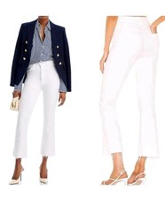 NWT - MOTHER Women's THE HUSTLER ANKLE FRAY Fairest of Them All White JEANS - 27