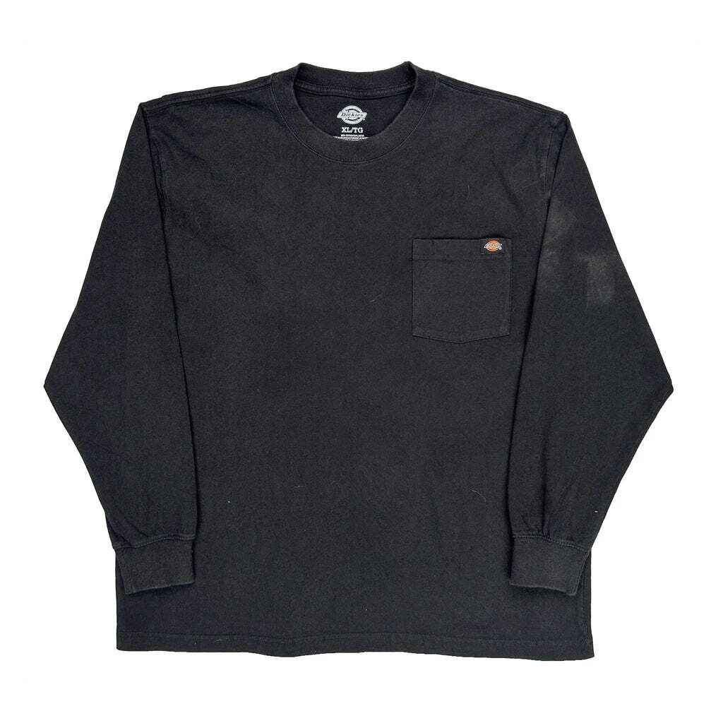 Dickies Long Sleeve T-Shirt - XL Black Cotton