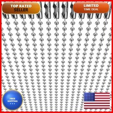 Kinhom 50-Pack Dog Tag Chain Ball Chain Necklace Bulk Beaded Necklace Chains