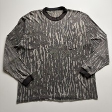 Vintage Realtree Camo Long Sleeve Pocket T Shirt Men's XL 90s Camouflage Rare