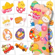 winthrop 240 Pcs Bulk Easter Temporary Tattoos for Kids, Individually Wrapped Wa