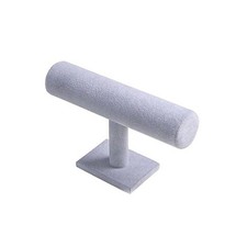 T-Bar Bracelet Holder Organizer Jewelry Display Boutique Watch Gray Velvet