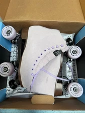 Sure Grip Boardwalk Lavender Suede roller skates size 8 fits womens 9-9.5
