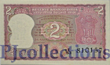 INDIA 2 RUPEES 1970 PICK 67b UNC W/PINHOLE