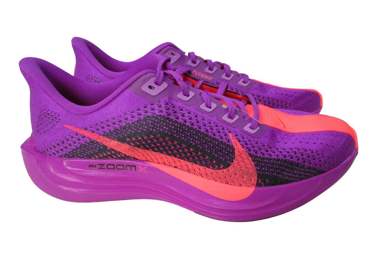 Nike ZoomX Pegasus Plus Flyknit Purple Punch Black Running Shoes