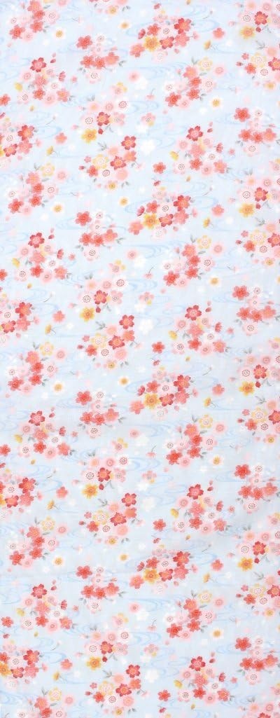Japanese Gauze Tenugui Cotton Hand Towel Multipurpose Cloth Blue Cherry Blossom