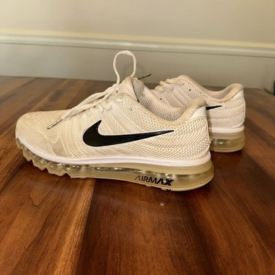 Nike Air Max 2016 EU 41 Men's Shoes 8 White With Black Swoosh Low Top Sneakers