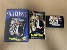 Pat Riley Basketball Classic Sega Genesis Complete In Box CIB Great Shape