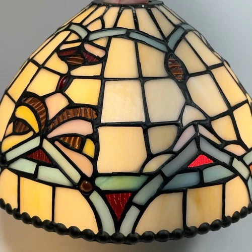 Vintage Dale Tiffany Signed Lamp Shade Stained Glass 10" Diameter Art Nouveau